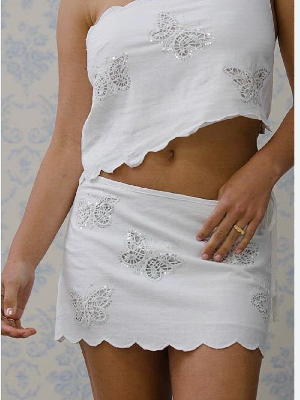 NWT Kimchi Blue Penelope Butterfly Top
& Micro Mini Skirt Set- Size XL